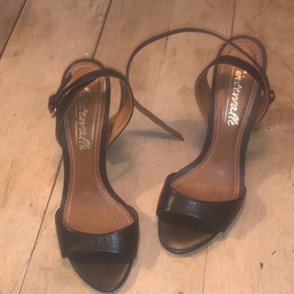 L'INTERVALLE Black Open-Toe Heels - Picture 2 of 4